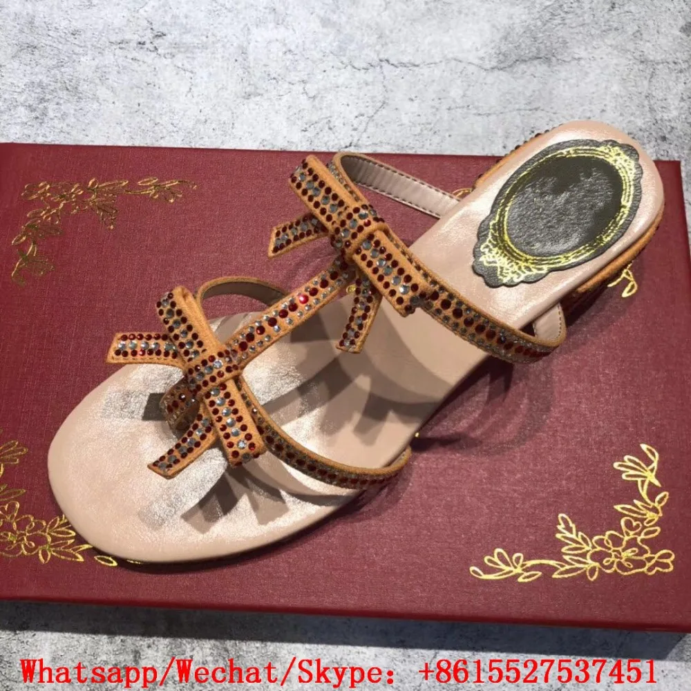 Zapatos Mode Maultiere Schmetterling Schuhe Platz Slip Sommer Design Frauen Hausschuhe High Show Frau Mujer Sandalen Heels As Strass knoten Auf Oa4qxw