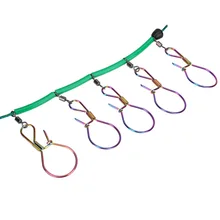 Deukio1 комплект 16ft Нержавеющая сталь Рыбалка замок открытый Рыбалка Крючки с 5 пряжка Рыбалка Шестерни комплект аксессуаров