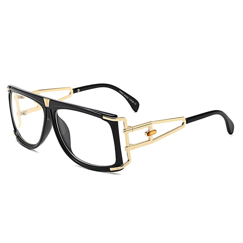 C8 Black Clear HBK негабаритных квадратных Мода солнцезащитные очки для женщин для Винтаж цвет рамки Градиент прозрачный изысканный - Цвет линз: C8 Black Clear