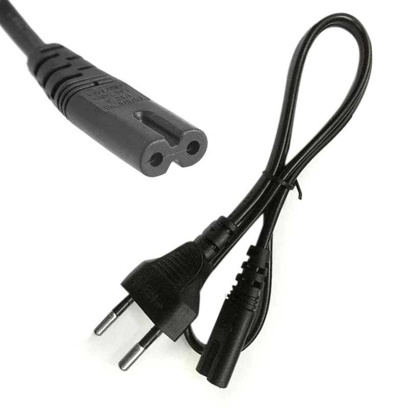 0.6M Camera Adapters Cable 2ft 2-Prong Pin AC EU Power Supply Cables Cord Lead Wire Suitable For Desktop Laptop Mayitr