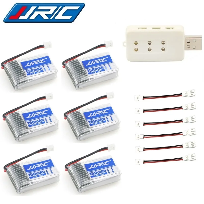 

Original JJRC H20 battery 3.7V 150mAh For JJRC H20 Syma S8 M67 U839 RC Quadcopter Parts 3.7V Lipo Battery and 6pcs USB Charger