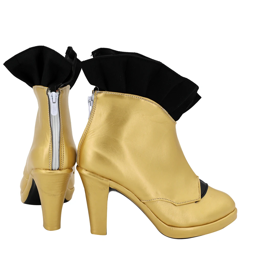 FGO Fate Grand Order Ishtar Cosplay Boots High Heel Golden Boots Custom Made Any Size (4)