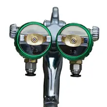 SAT1189 пистолет-распылитель нано-хромированная живопись высокого давления с двойным соплом зеркальный пневматический распылитель с двумя головками пистолет-распылитель пневматический инструмент