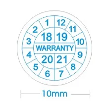 1000 шт/партия гарантия уплотнительная этикетка наклейка пустота, если уплотнение сломано, Синий Диаметр 1 см