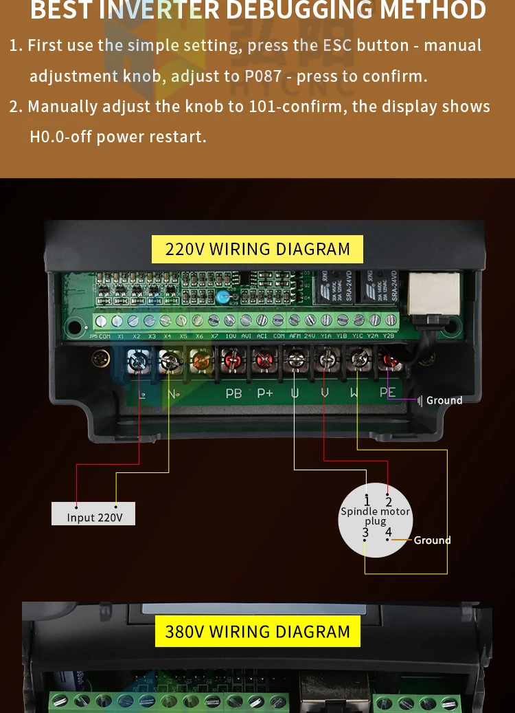 VFD инвертор шпинделя 380 В преобразователя частоты инверторного типа best бренд HY мотор шпинделя инвертор