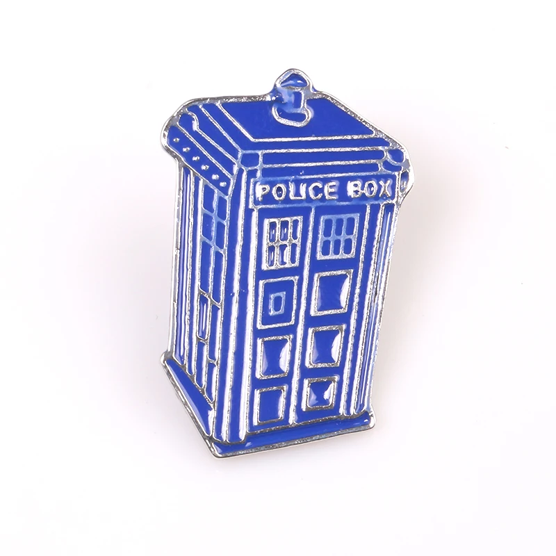 

Doctor Who Single Houses Tardis Brooch Dr Mysterious Blue Police Box Enamel Pin And Brooches For Women Men jewelry