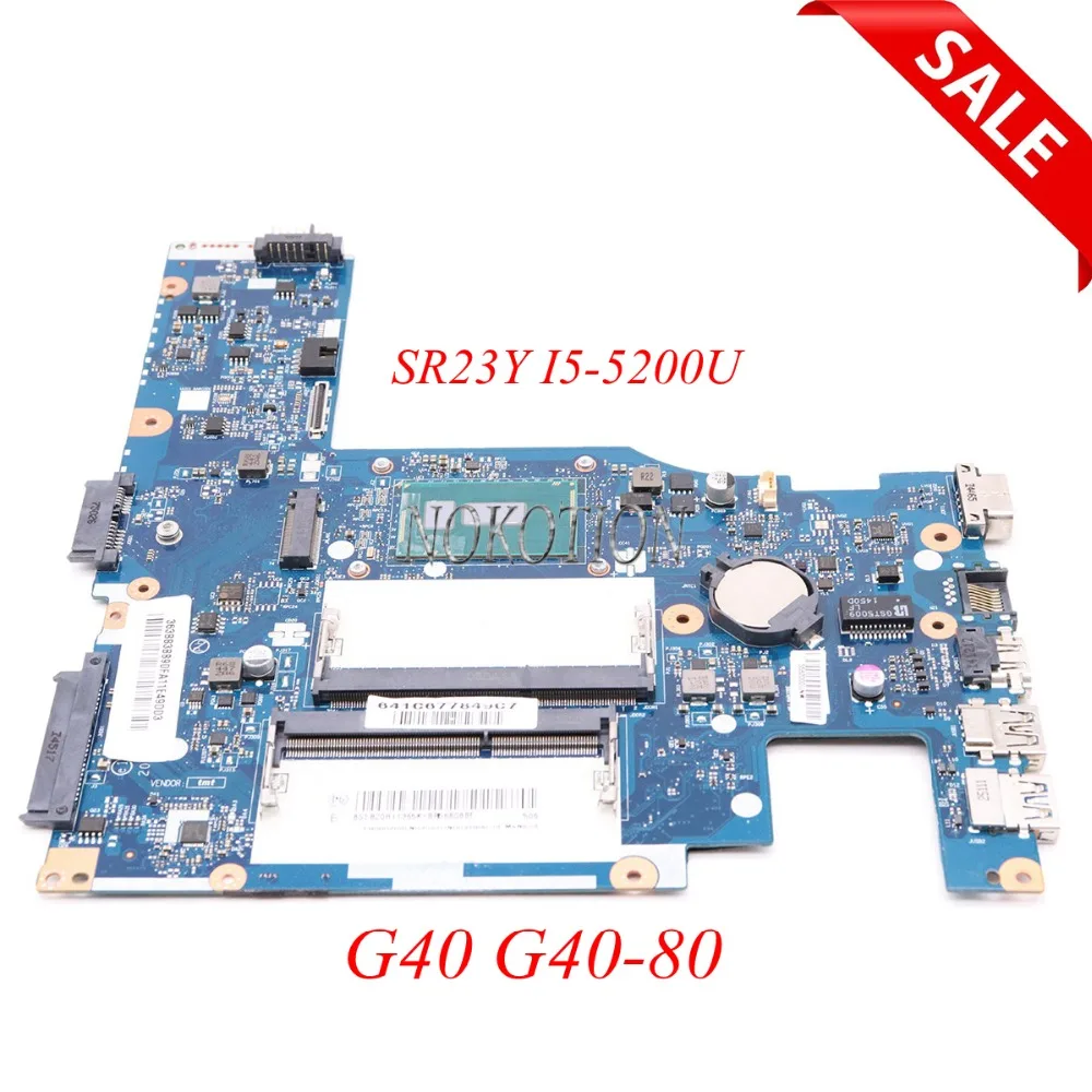 NOKOTION ACLU3 ACLU4 UMA NM-A362 5B20H11365 материнская плата для lenovo G40 G40-80 SR23Y I5-5200U полностью