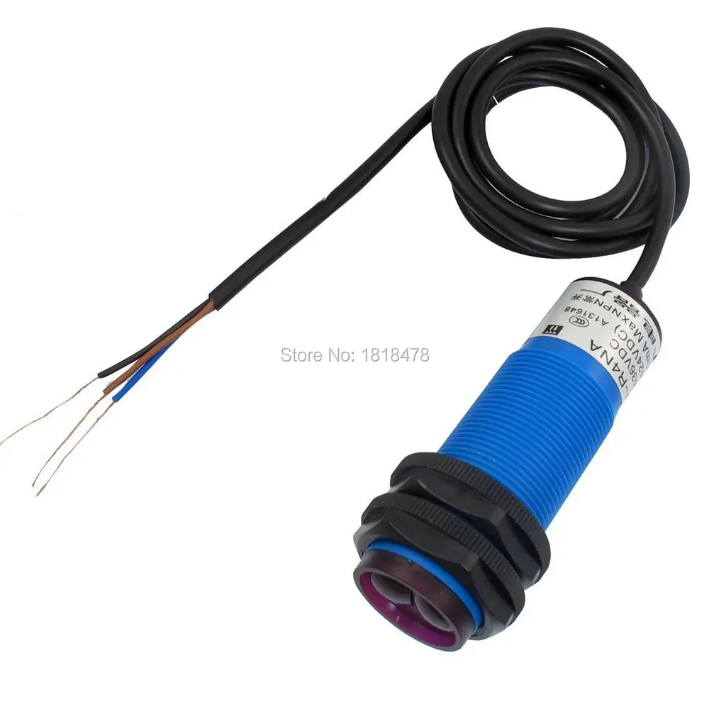 

E30-R4NA 6-36VDC NPN NO 3 Wires 1-4m Sensor Photoelectric Switch w Reflector