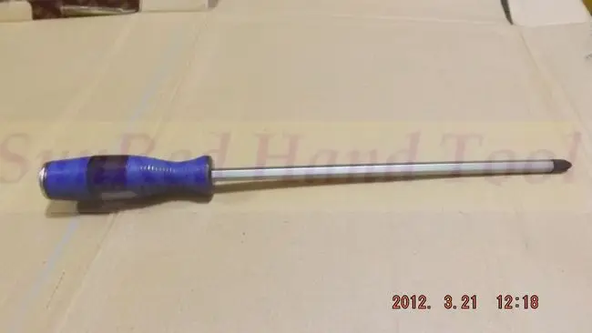 

molding plastic handle 8*250mm hex shank phillips Go Through Screwdriver construction Tool NO.20953 freeship wholesale