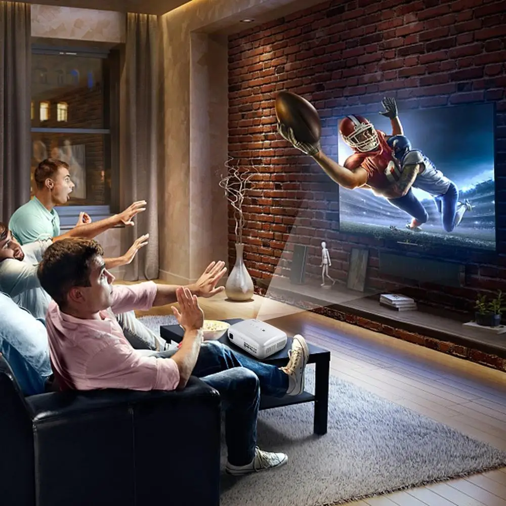 

720P LED Projector Protable Video Projector Multimedia Home Cinema Theater Game Projector HDMI VGA USB for Laptop TV