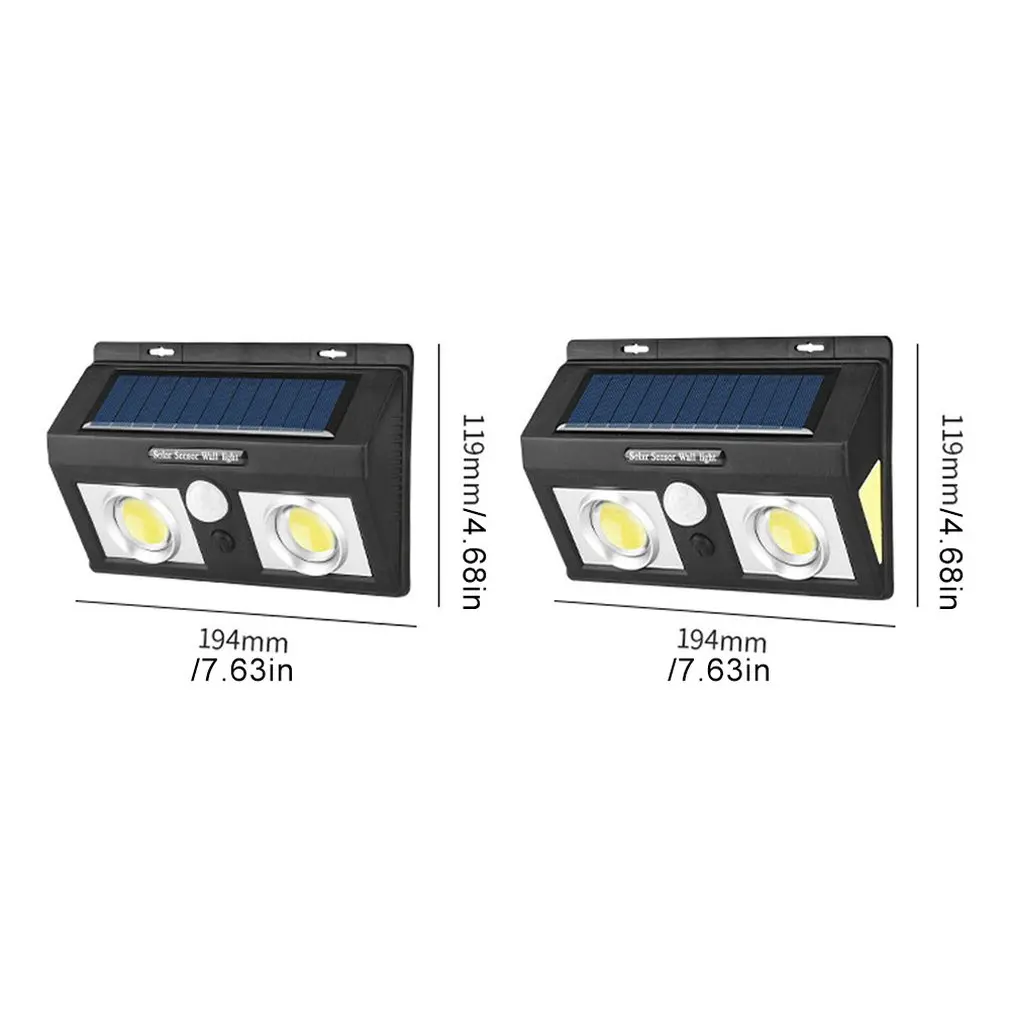 Солнечный настенный светильник COB 50 + 6 + 6LED индукция человеческого тела садовый свет открытый сад вилла дом кемпинг свет Солнечный свет