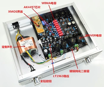 

AK4497EQ *2 + AK4118 soft control DAC decoder Fiber Coaxial USB Input Support DSD finished