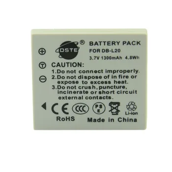 

DSTE DB-L20 Rechargeable Battery for SANYO DMC-C1 C4 C5 DSC-J4 DSC-K4 CA65 E60 CG65 E6 CG6 CA6 DMX-CA8 DMX-CG9 Camera