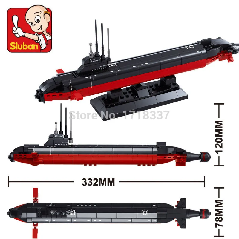 Kopen Sluban 193 STKS B0391 Army NAVY Oorlogsschip Model Monteer Building Vliegtuigen Vliegtuig Carrier Blokken Bricks Kinderen Leren Speelgoed Gift