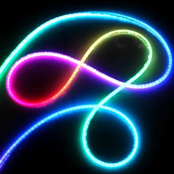 

Free Shipping RGB DC12V WS2811 Neon Light Waterproof IP68 Flexible Led neon Rope Strip for Show Party Decoration Lighting 5M