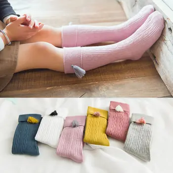 

Baby Kids Girl Stockings Knee High Bows Tassel Leg Warmers Princess Tights Cute Tube Long Baby Girl Winter Clothing
