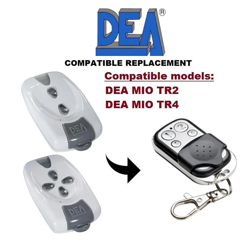

3pcs Comaptible Automatic door opener radio controller Rolling code Remote Key Fob DEA MIO TR2 TR4