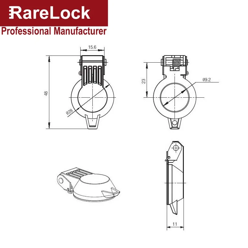 Rarelock Водонепроницаемый замок пылезащитный чехол удобный цинковый сплав для шкафа, кулачка, ящика замок f