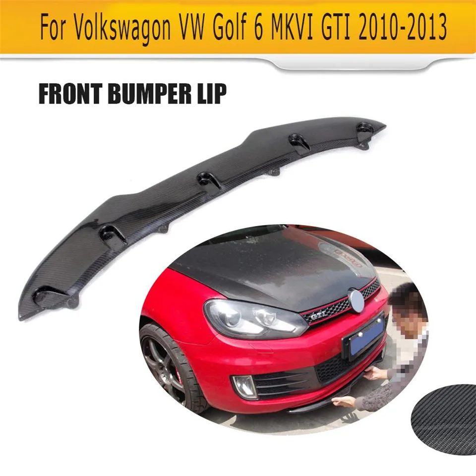 Карбоновый передний бампер спойлер, пригодный для VW MK6 GTI бампер 2010 2011 2012 2013