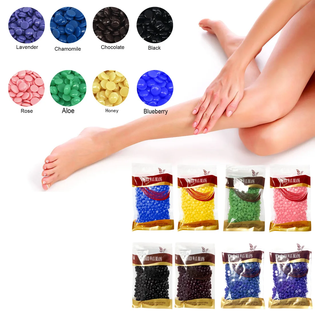 Beli Kertas Gratis Solid Rambut Penghapusan Lilin Kacang Lilin Warna Pengobatan Tablet 100G Tas Rambut Removal Hot Film Keras lilin Hair Removal Kacang