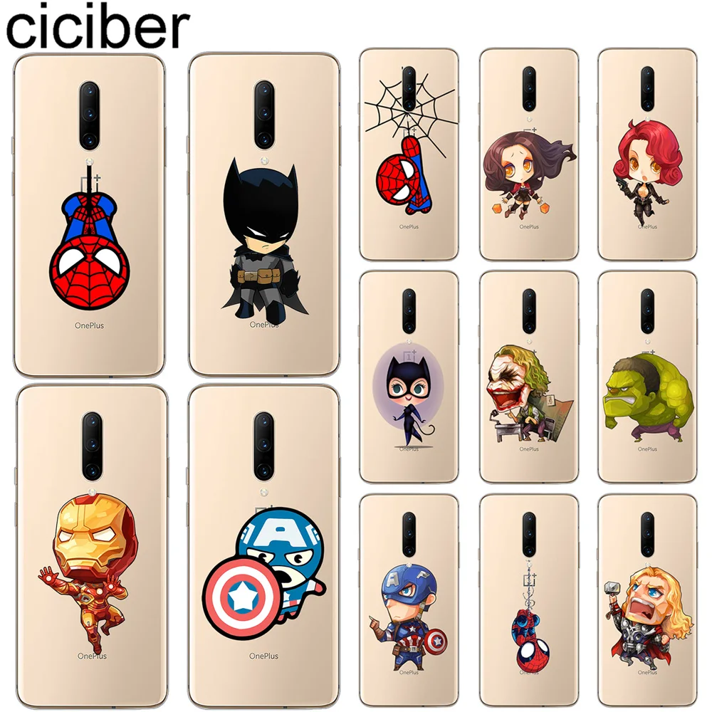 

ciciber Phone Case for Oneplus 7 Pro for Xiaomi 9 Soft Silicone Marvel Avengers Batman Cover for Redmi Note 7 Pro Funda Coque