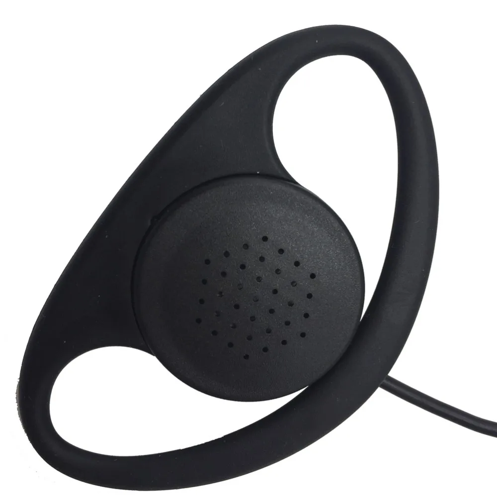 1 Pin 3.5mm Jack D-Shape Listen Soft Rubber Earpiece Headset for Radio Comunicador Walkie Talkie (4)