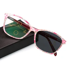 Фотохромные+ прогрессивные Мультифокальные многофокусной очки для чтения переход солнцезащитные очки Для женщин очки дальнозоркость пресбиопии Óculos