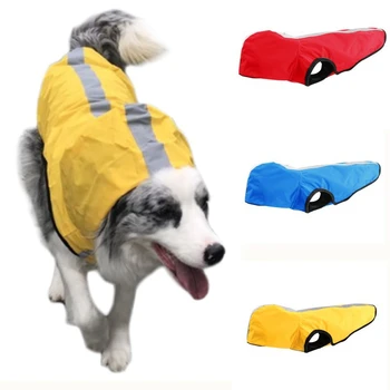

Adjustable Dog Raincoat Waterproof Pet Rain Jacket Poncho with Strip Reflective Perfect Poncho Mesh Pet Raincoat Dog Clothes