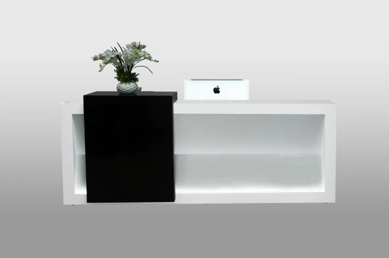 wholesale black wood melamine office solid surface reception front desk design price with lightqt2490 - Reception Desk Designs wholesale black wood melamine office solid surface reception front desk design price with lightqt2490 - Reception Desk Designs