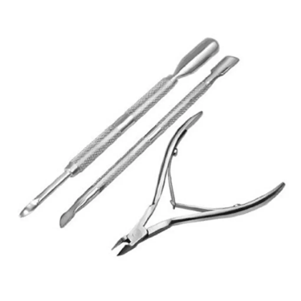 

2019 New 3pcs Stainless Steel Remover Cutter Set Manicure Pedicure Care Salon Nail Polish Tools