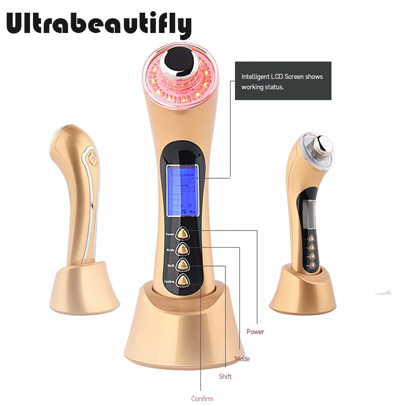 Portable High Frequency Ultrasonic Vibration Galvanic Current Photon