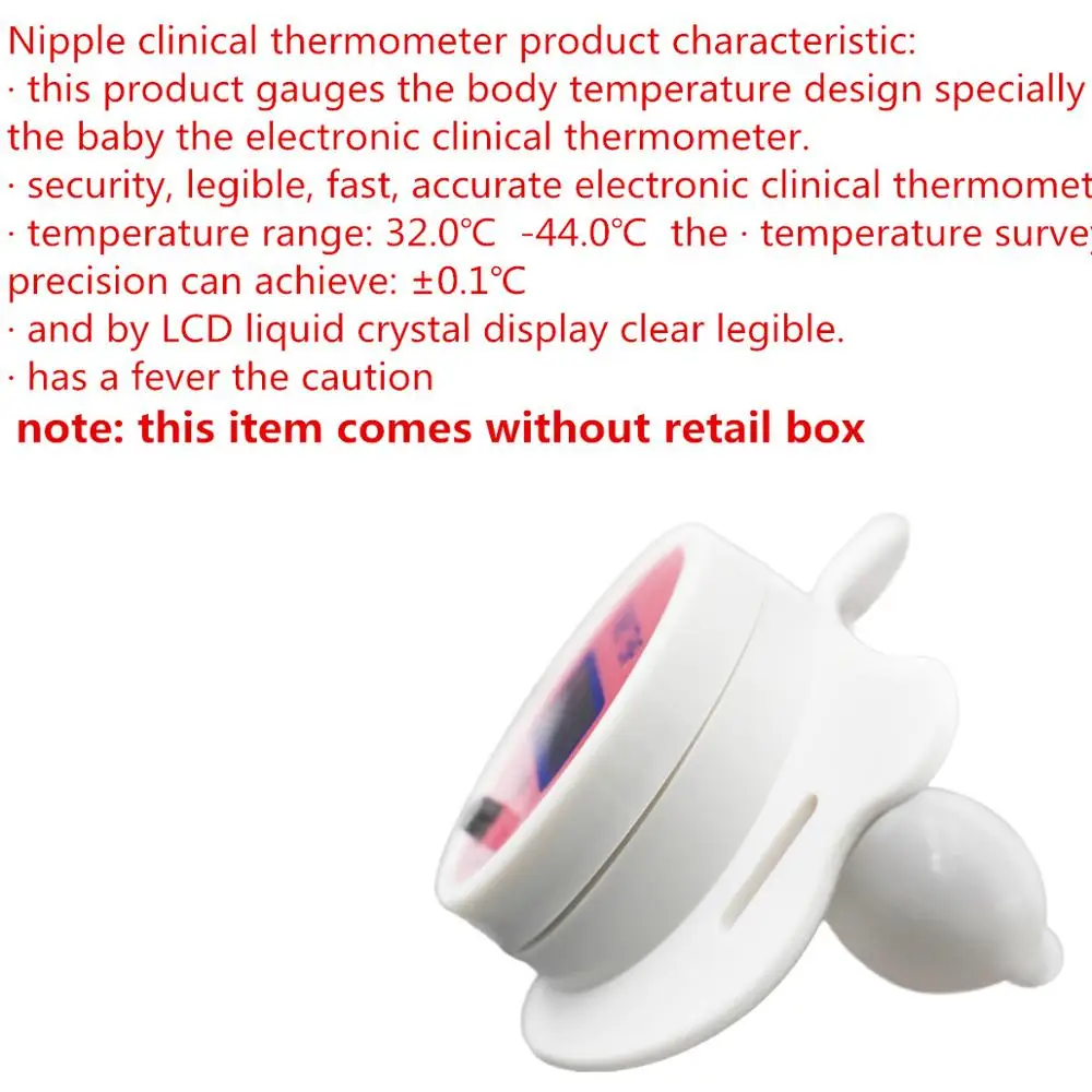 Baby Health New arrival Baby Nipple Thermometer Pacifier LCD Digital temperature Mouth Safe Health Tester 40%off