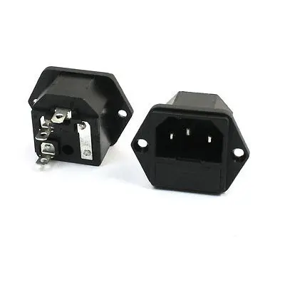 

SENKA ELECTRIC 2 Pcs AC 250V 10A 20x5mm A Class Fuse Holder 3 Terminals IEC320 C14 Male Power Plug