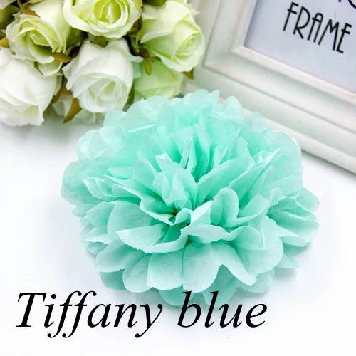20 шт " 6" помпоны из оберточной бумаги свадебные декоративные реквизиты помпоны разноцветные шары Свадебные украшения для дома - Цвет: Tiffany