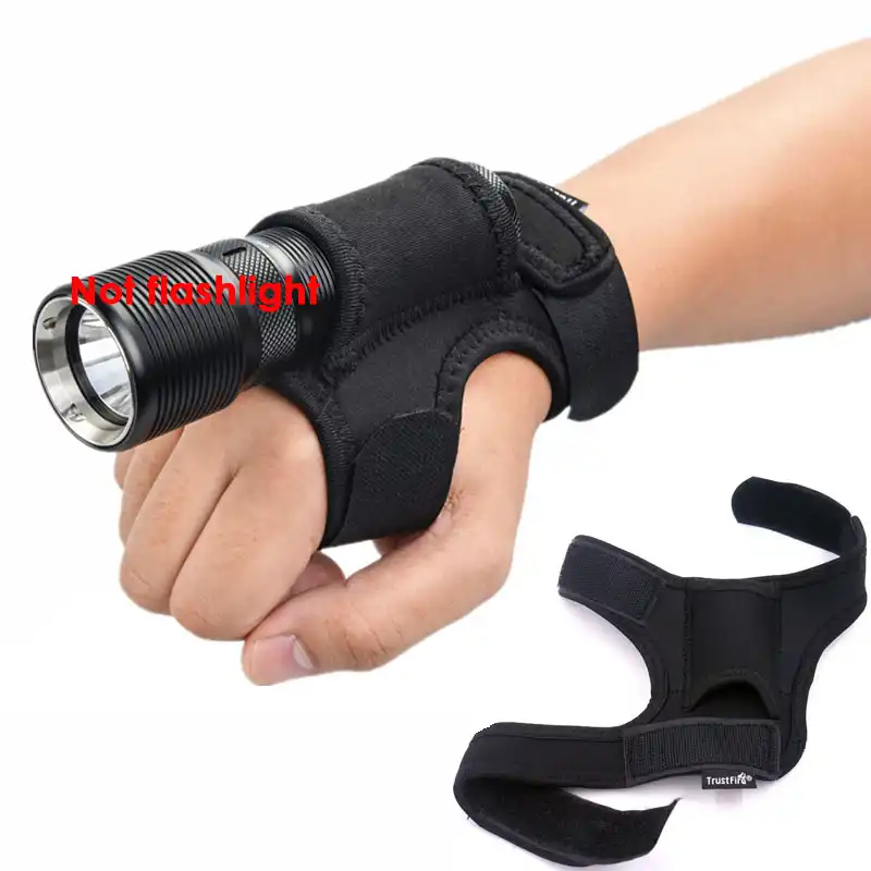 #N/A Hand Free LED Flashlight Light Holder Glove Diving Dive Underwater Torch Holster 