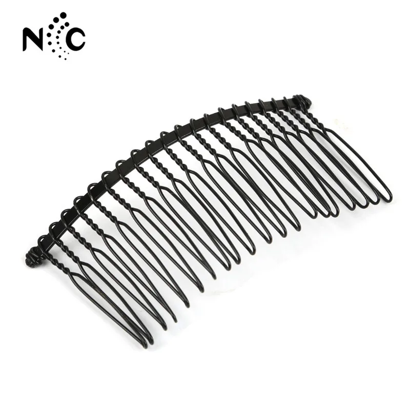 7.6cm Women's Insert Black Platinum Hair Clips Barrette Hair