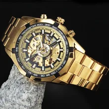 Winner Watch Men Skeleton Automatic Mechanical Watch gold skeleton vintage watchskeleton man watch Mens Watch Top Brand Luxury
