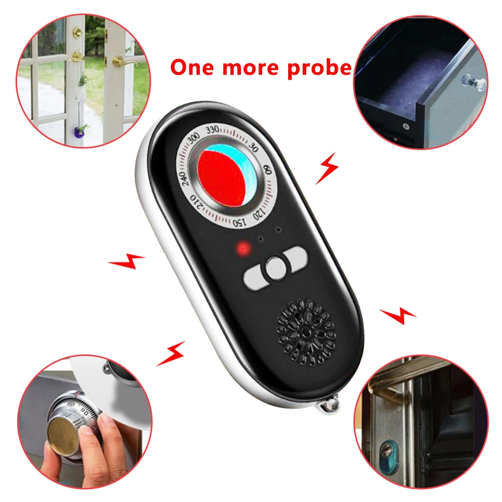 Anti-spy Infrared Detector Hidden Camera Detector 3-in-1 Multifunctional Detector 3