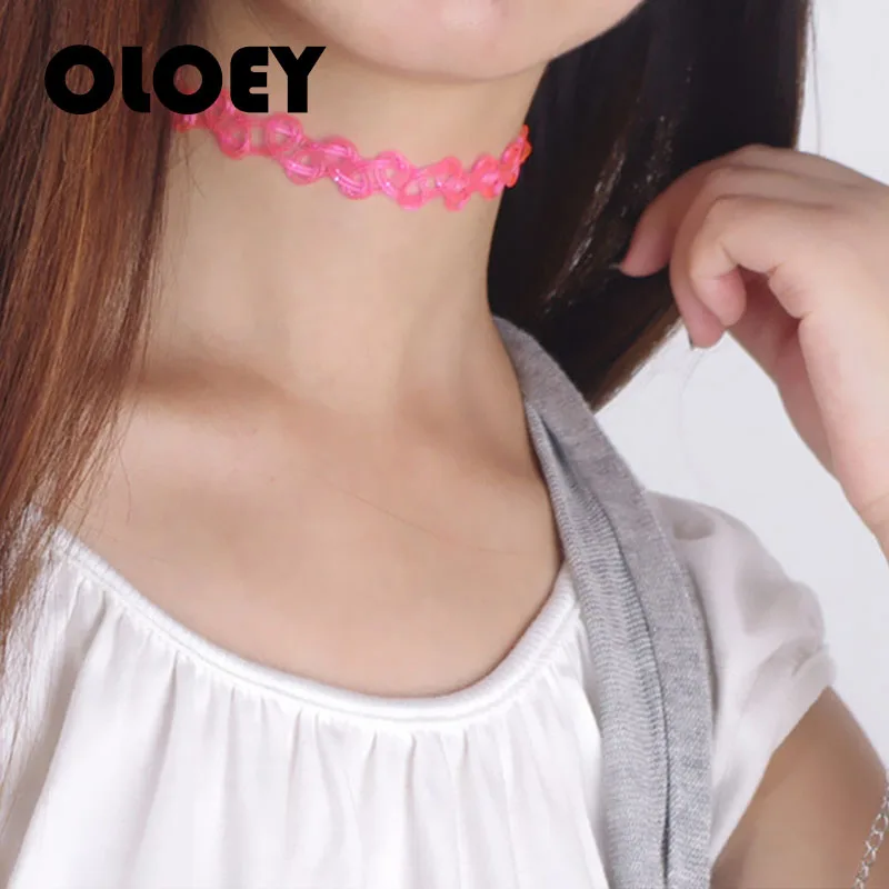 OLOEY модные пластиковые эластичные тату ножные браслеты для женщин акриловые