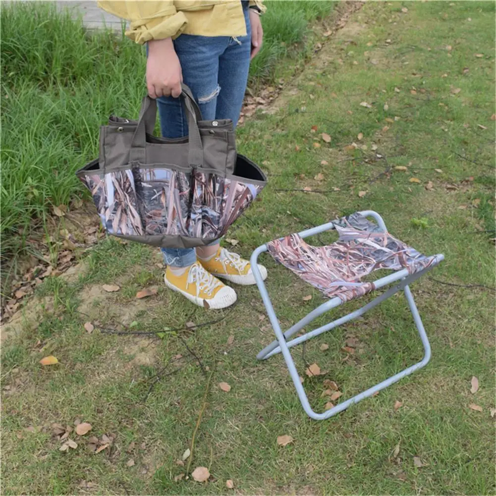 Folding Stool Multi-functional Portable Camping Folding Stool With Storage Bag Garden Tools Folding Chair Fishing Stool