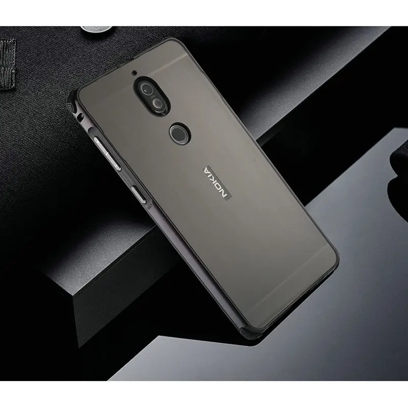MOBFONE Роскошный Матовый металлический каркас бампер для Nokia 7(5,2 дюймов) противоударный чехол для телефона Nokia 7 Capa