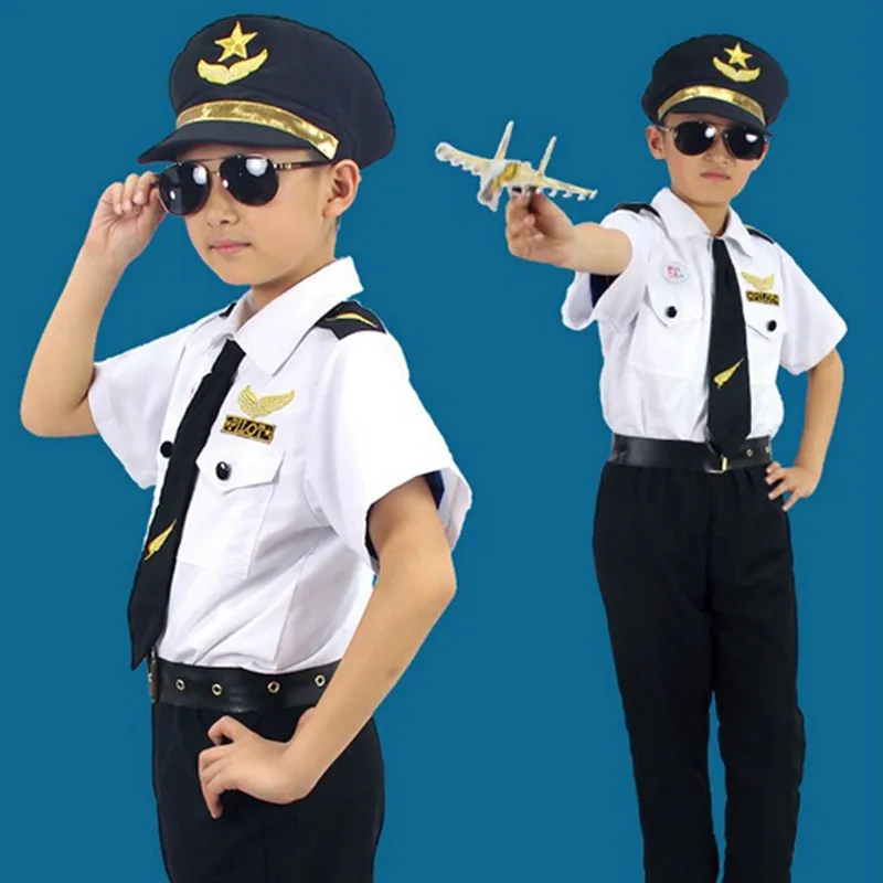Costume pour enfants pilote uniforme Carnaval