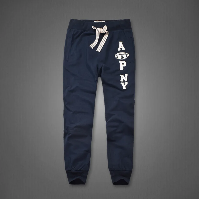 Новое поступление, мужские спортивные штаны с вышитыми буквами, хлопковые мужские штаны полной длины - Цвет: 8207 navy