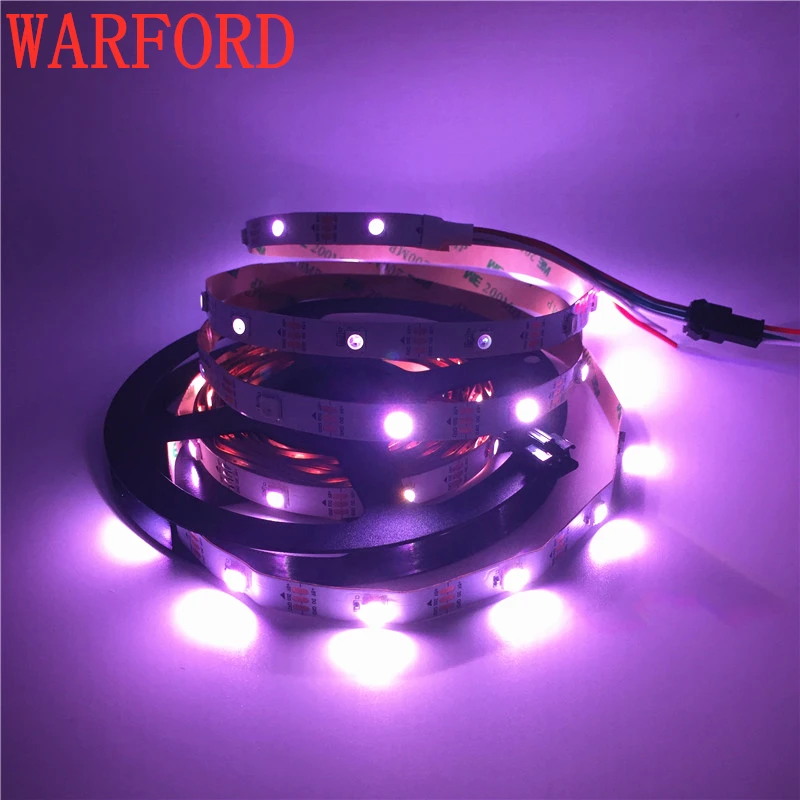 DC5V WS2812B 30/60/74/96/144 пикселей/светодиодов/m Smart led пикселей полосы черный/белый