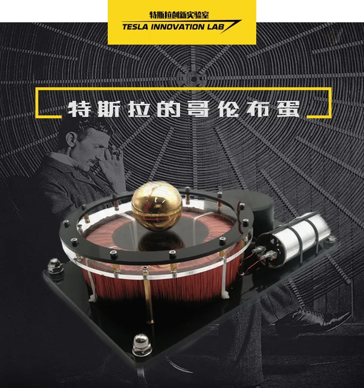 220V 100W Тесла вращающийся яйцо Колумбус яйцо однофазный двигатель переменного тока вращающегося магнитного поля