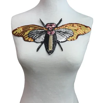 

Bee Sequin Patch Insect Patches For Dress Bags Decoration Appliques DIY Clothing Accessories AC1285