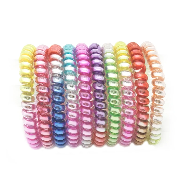 

Lot 10pcs Size 4.5CM Colorful Gum For Hair Accessories Ring Rope Women Elastic Hair Bands For Women Gum Telephone Wire Scrunchy