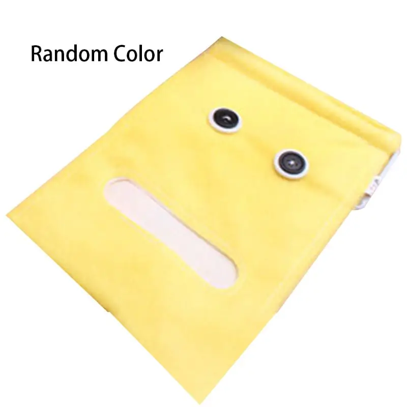 Creative Cute Cartoon Plush Big Eyes Hanging Tissue Holder Wall-Mounted Cloth Craft Toilet Roll Paper Case Napkin Container Box
