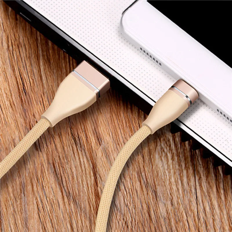 Плетеный зарядный кабель type-C с позолоченным разъемом для samsung