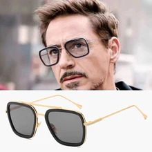 Мстители Бесконечность войны человек Тони Старк солнцезащитные очки Железный Человек очки прямоугольник трендовые солнцезащитные очки для мужчин